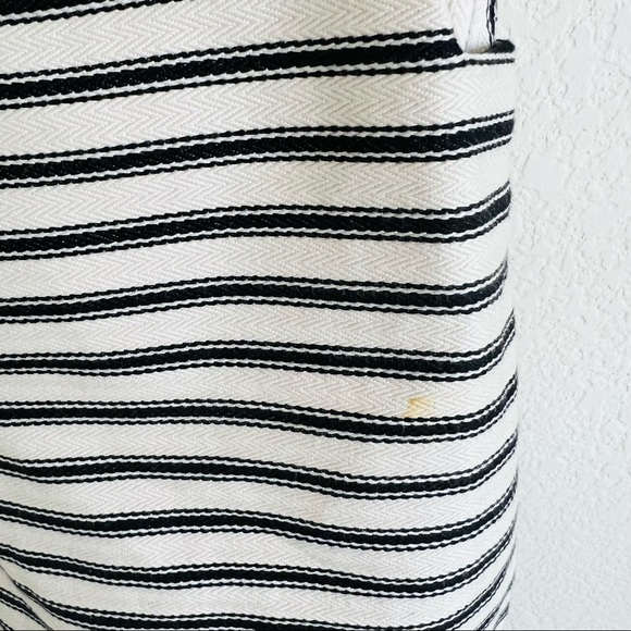 TOPSHOP Black & White Striped Button Suit Mini Skirt - Picture 12 of 12